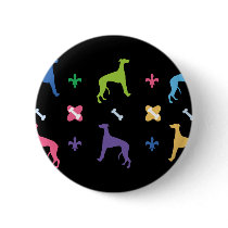 Designer Greyhound Pinback Buttons