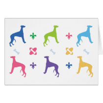 Designer Greyhound Greeting Card