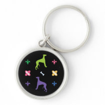 Designer Greyhound Keychain