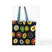 Designer Handbag Navy Dots (blank) cards by Hyperbole1 Designer Handbag Navy Dots (blank) cards
