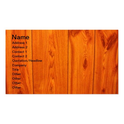 Designer Hardwood Flooring Business Cards (front side)