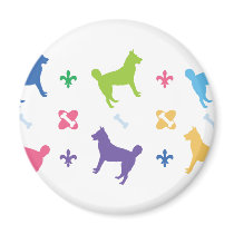 Designer Husky Fridge Magnet