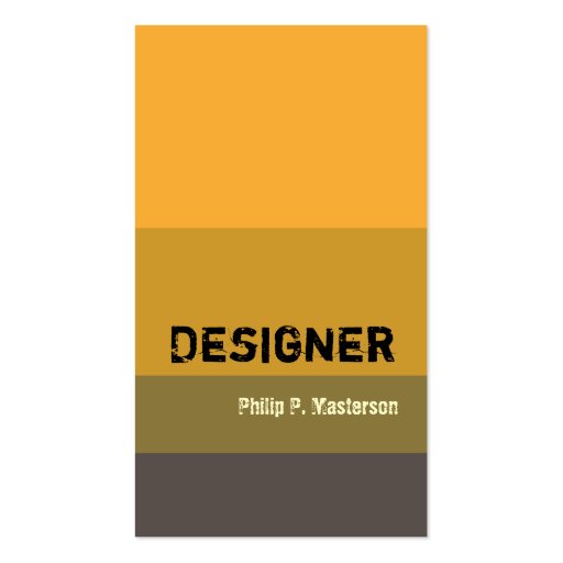 Designer Modern Masculine Stylish Vibrant Business Card Templates (front side)
