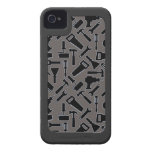 Designer monochrome DIY Tools Vector Pattern iPhone 4 Cover
