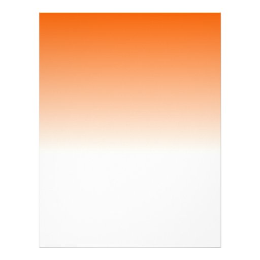 Designer Orange to White Fade Letterhead Zazzle