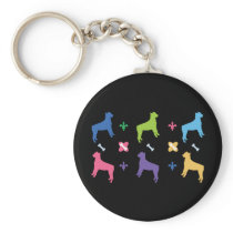 Designer Pit Bull Keychains