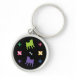 Designer Pug Keychains