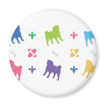 Designer Pug Fridge Magnets