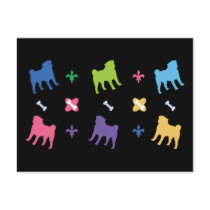 Designer Pug Postcard