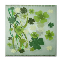 Designer Shamrocks Tiles tiles