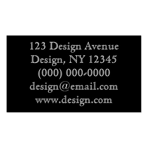 Designer Squares Business Card Template (back side)