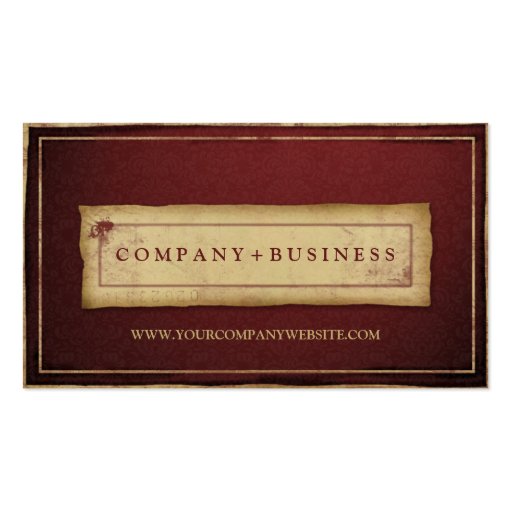 Designer Vintage Grunge Professional Business Card (front side)