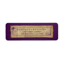 Designer Vintage Grunge Return Address Avery Label