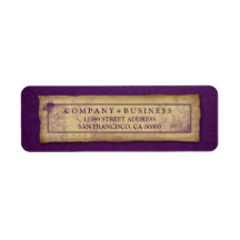 Designer Vintage Grunge Return Address Avery Label