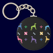 Designer Whippet keychains