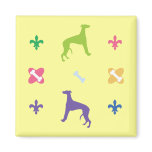 Designer Whippet Refrigerator Magnet