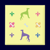 Designer Whippet magnets