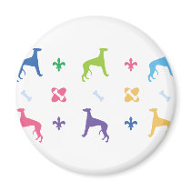 Designer Whippet Fridge Magnet