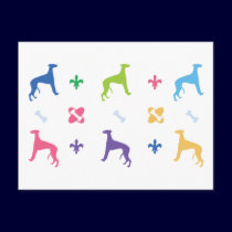 Designer Whippet postcards