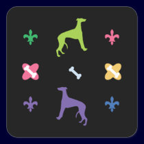 Designer Whippet stickers