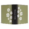 Designer White Flowererd Binders binder
