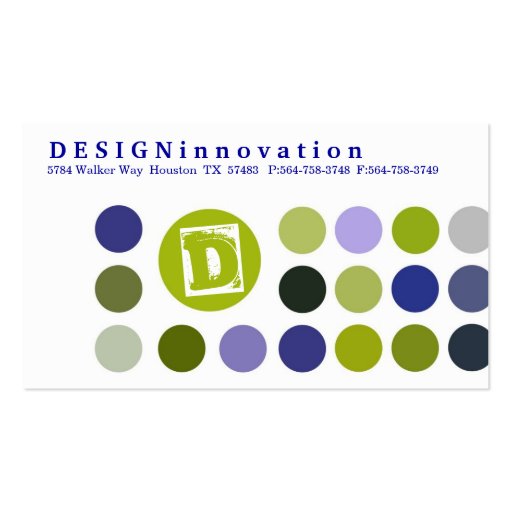 DESIGNInnovation [Blue] Business Cards (front side)