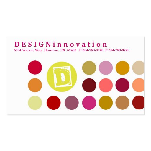 DESIGNInnovation [Pink] Business Cards (front side)