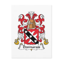 Desmarais Family Crest postcards by coatsofarms Desmarais Family Crest postcards