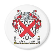 Desmond Family Crest Refrigerator Magnet