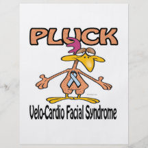 Desplume el síndrome facial Velo-Cardiio Tarjetón