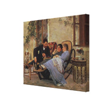 Después de cena, 1888 impresión en lienzo estirada