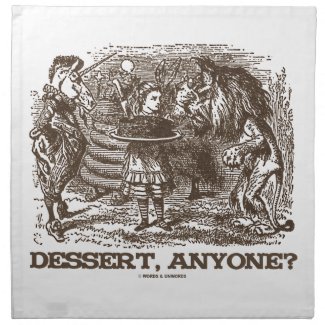 Dessert, Anyone? (Unicorn Alice Lion Wonderland) Printed Napkins