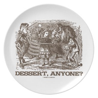 Dessert, Anyone? (Unicorn Alice Lion Wonderland) Plate
