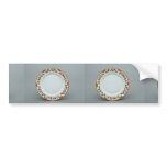 Dessert plate with colorful flower designs bumper sticker