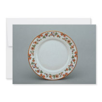 Dessert plate with colorful flower designs invitations