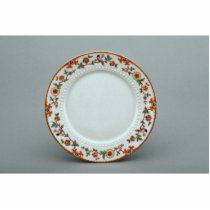 Dessert plate with colorful flower designs photo cut out