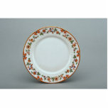 Dessert plate with colorful flower designs photo cut out