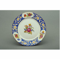 Dessert plate with colorful flower designs cut outs
