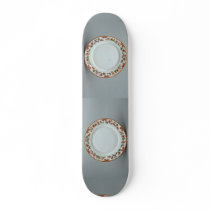 Dessert plate with colorful flower designs custom skateboard