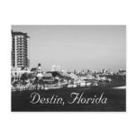 Destin Florida harbor - black & white postcard