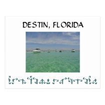 DESTIN FLORIDA NAUTICAL POSTCARD ON CRAB ISLAND postcards
