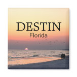 Destin Florida sunset - Couple walking - Magnet