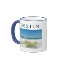DESTIN ~ Sea Oats Beach Sunny Day Mugs
