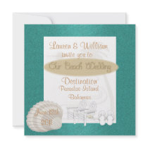 Destination Beach Wedding Invitations Template