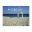 Destination Beach Wedding Save the Date Postcard