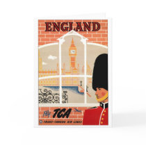 Destination: England Poster Vertical Greeting cards