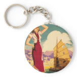 Destination: Hong Kong Retro Graphic Key Chain keychains
