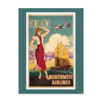 Destination: Hong Kong Retro Graphic Postcards