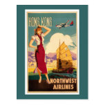 Destination: Hong Kong Retro Graphic Postcards