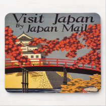Destination: Japan Travel Poster Mouse Pad